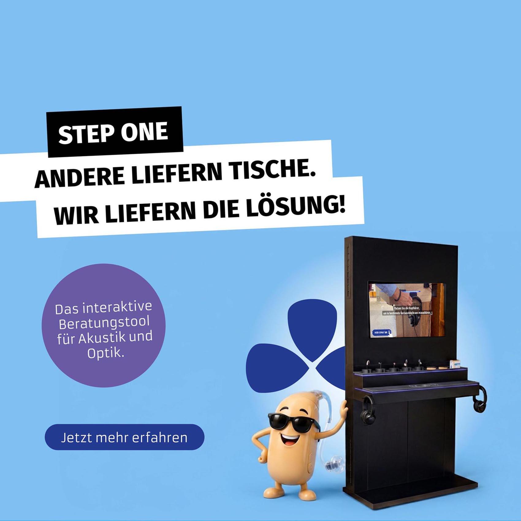 Step One andere liefern Tische, wir liefern Lösungen.