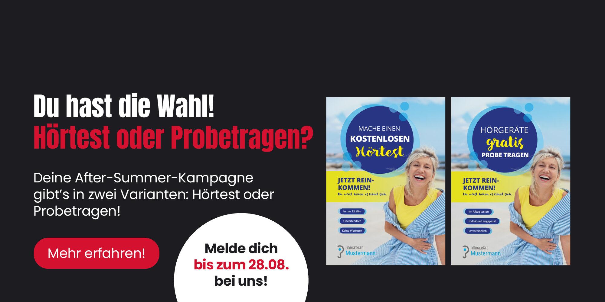 Du hast die Wahl! Hörtest oder Probetragen? Jetzt mehr erfahren!