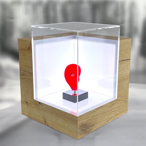Schaukasten LED Cube Holz (716)