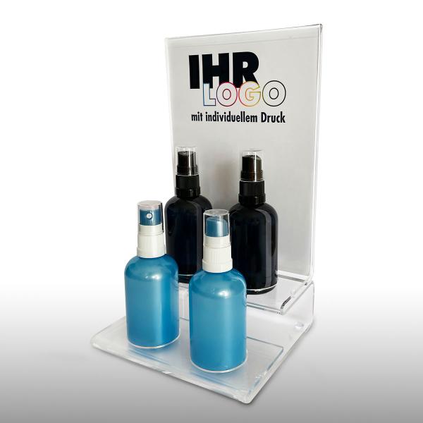 GLASKLAR Display mit Logo-Druck